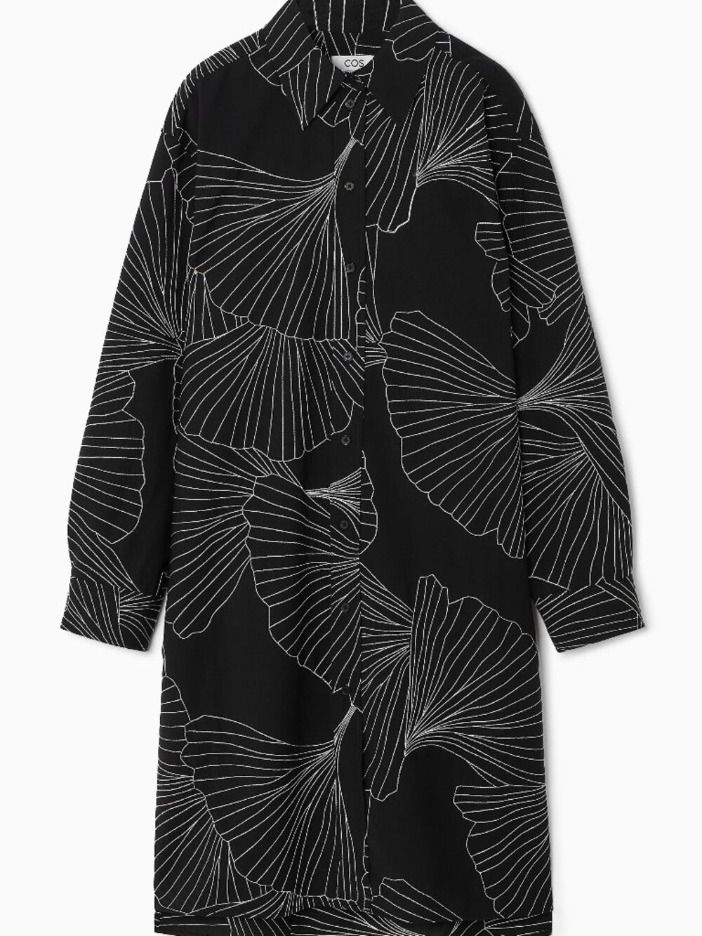 COS Wool Embroidered Shirt Dress